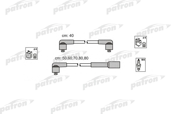 PSCI1010 PATRON Комплект проводов зажигания (фото 1)
