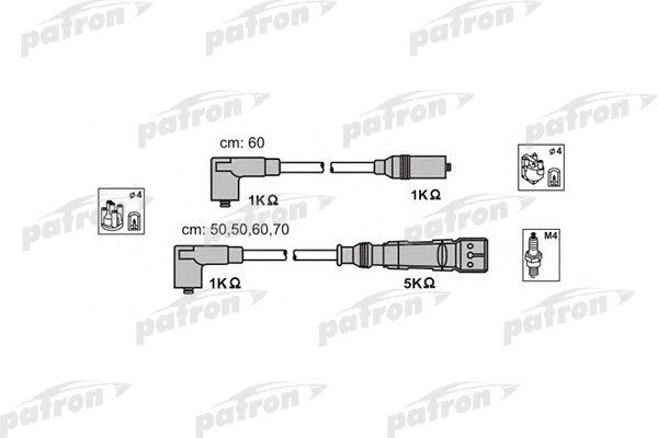 PSCI1013 PATRON Комплект проводов зажигания (фото 1)