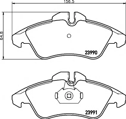 8DB 355 011-681 BEHR/HELLA/PAGID Тормозные колодки (фото 1)