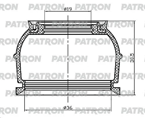 PSE6400 PATRON ремонтный комплект, несущие / направляющие шарниры (фото 1)