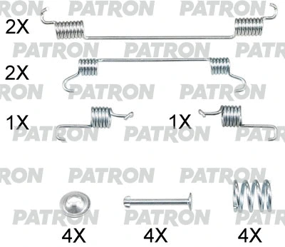 PSRK0249 PATRON Комплектующие, тормозная колодка (фото 1)