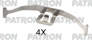 PSRK1350 PATRON Комплектующие, колодки дискового тормоза (фото 1)