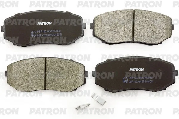 PBP140 PATRON Комплект тормозных колодок, дисковый тормоз (фото 1)