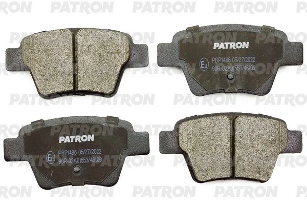 PBP1486 PATRON Комплект тормозных колодок, дисковый тормоз (фото 1)