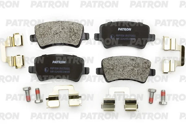 PBP1509 PATRON Комплект тормозных колодок, дисковый тормоз (фото 1)