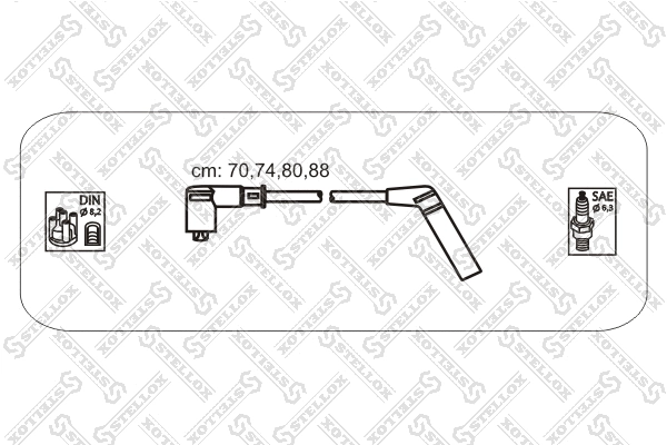 10-38324-SX STELLOX Комплект проводов зажигания (фото 1)