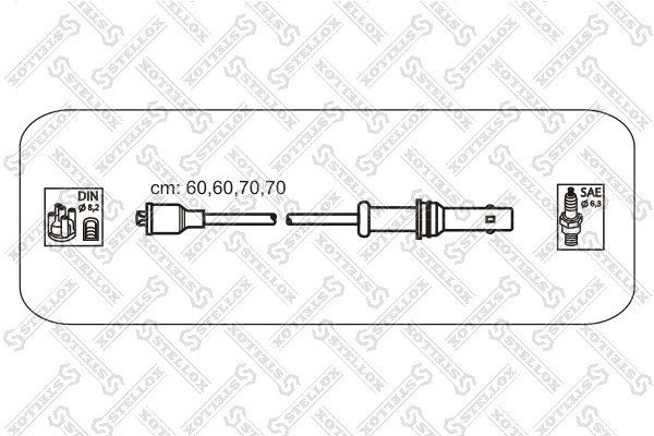 10-38447-SX STELLOX Комплект проводов зажигания (фото 1)