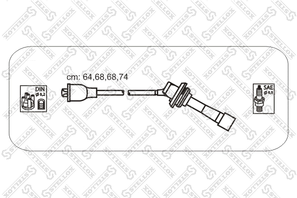 10-38576-SX STELLOX Комплект проводов зажигания (фото 1)