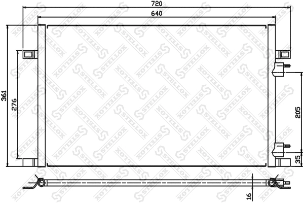10-45065-SX STELLOX Конденсатор, кондиционер (фото 1)