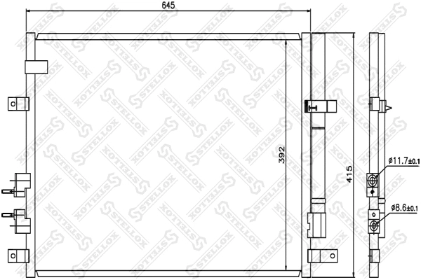 10-45070-SX STELLOX Конденсатор, кондиционер (фото 1)