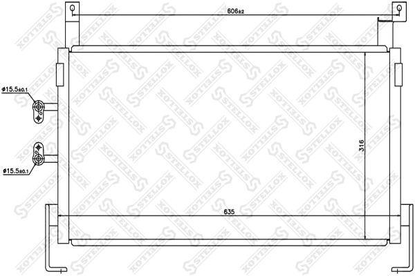 10-45080-SX STELLOX Конденсатор, кондиционер (фото 1)