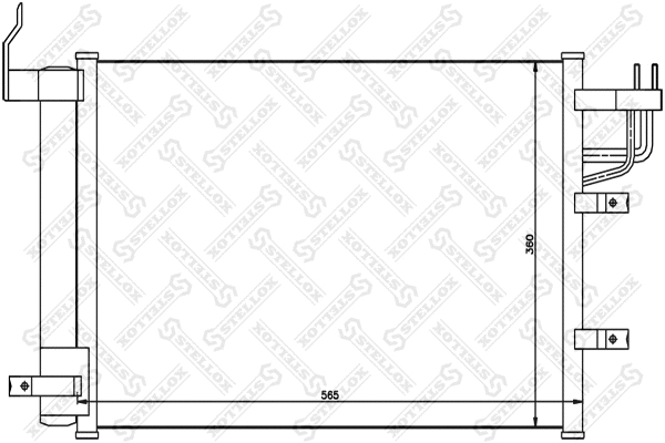 10-45113-SX STELLOX Конденсатор, кондиционер (фото 1)