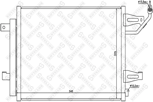 10-45223-SX STELLOX Конденсатор, кондиционер (фото 1)