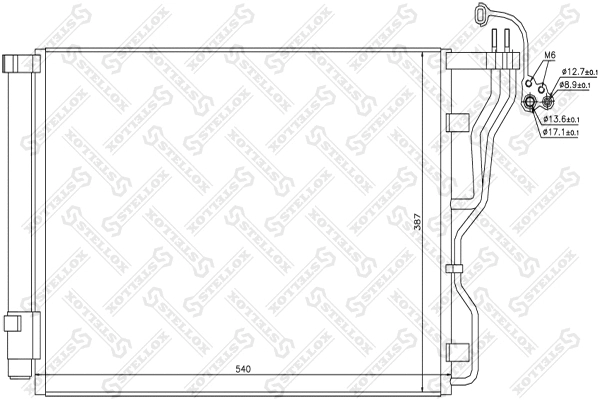 10-45725-SX STELLOX Конденсатор, кондиционер (фото 1)