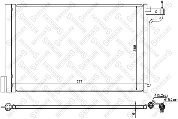 10-45739-SX STELLOX Конденсатор, кондиционер (фото 1)