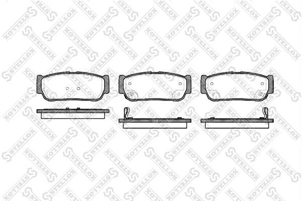 1074 002-SX STELLOX Комплект тормозных колодок, дисковый тормоз (фото 1)