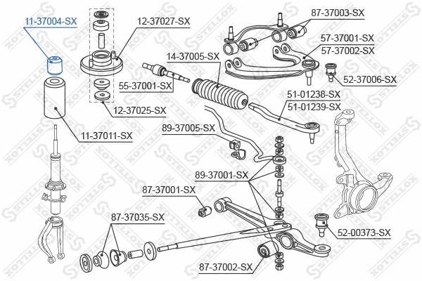 11-37004-SX STELLOX Буфер, амортизация (фото 2)