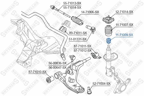 11-71009-SX STELLOX Буфер, амортизация (фото 2)