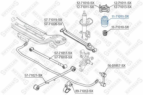 11-71011-SX STELLOX Защитный колпак / пыльник, амортизатор (фото 2)