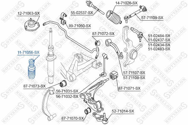 11-71056-SX STELLOX Буфер, амортизация (фото 2)