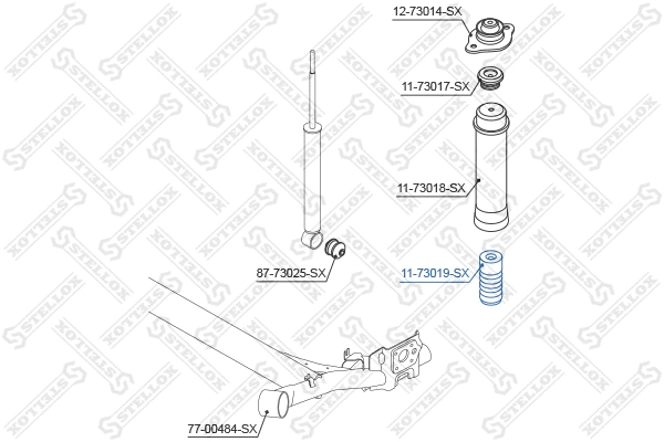 11-73019-SX STELLOX Буфер, амортизация (фото 1)