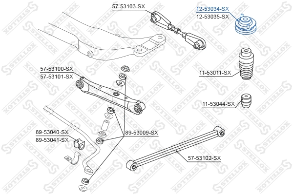 12-53034-SX STELLOX Опора стойки амортизатора (фото 2)