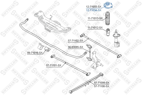 12-71056-SX STELLOX Опора стойки амортизатора (фото 2)
