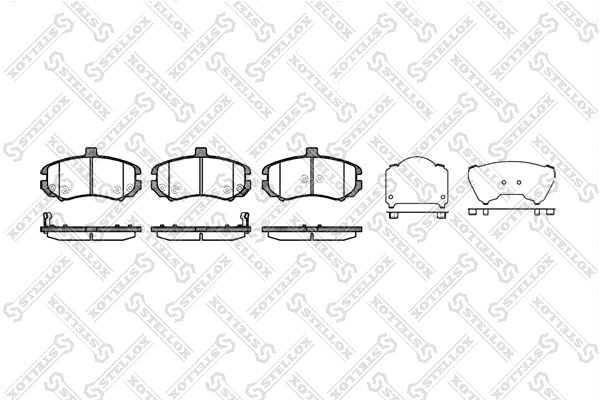 1205 002L-SX STELLOX Комплект тормозных колодок, дисковый тормоз (фото 1)