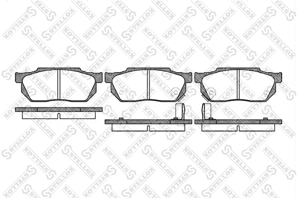 204 002-SX STELLOX Комплект тормозных колодок, дисковый тормоз (фото 1)