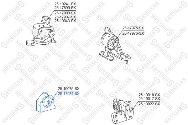 25-17934-SX STELLOX Подвеска, двигатель (фото 2)