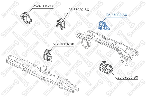 25-37002-SX STELLOX Подвеска, двигатель (фото 2)