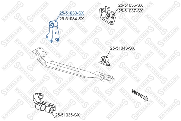 25-51033-SX STELLOX Подвеска, двигатель (фото 2)