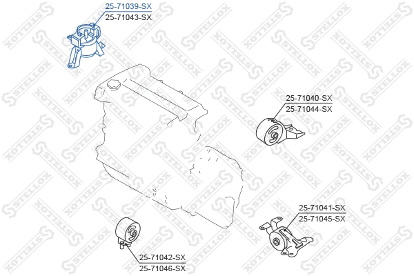 25-71039-SX STELLOX Подвеска, двигатель (фото 2)