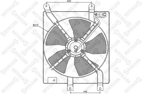29-99252-SX STELLOX Вентилятор, охлаждение двигателя (фото 1)