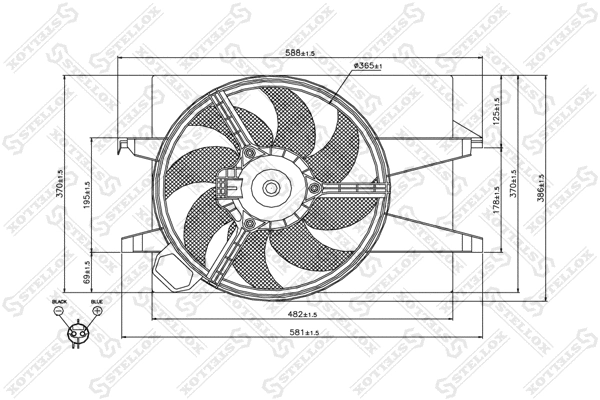 29-99403-SX STELLOX Вентилятор, охлаждение двигателя (фото 1)