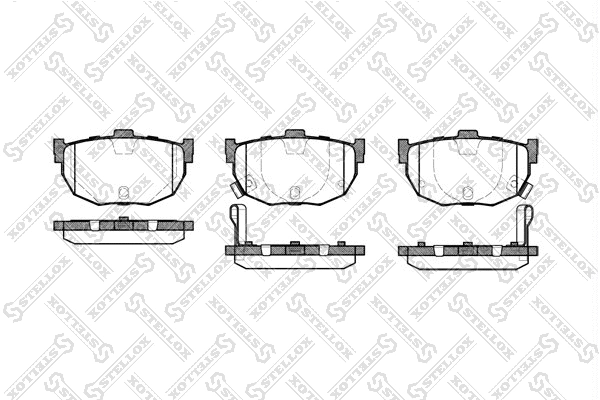 305 022-SX STELLOX Комплект тормозных колодок, дисковый тормоз (фото 1)