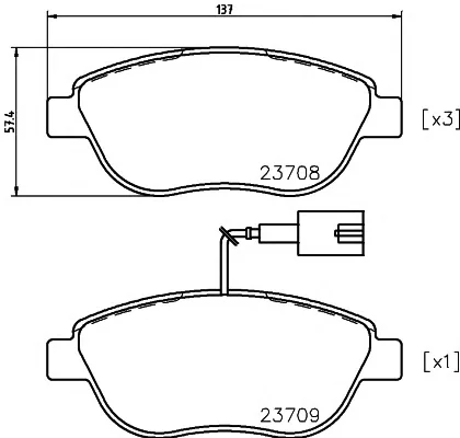 8DB 355 014-411 BEHR/HELLA/PAGID Тормозные колодки (фото 1)