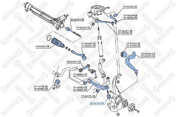 52-00159-SX STELLOX Шарнир независимой подвески / поворотного рычага (фото 2)