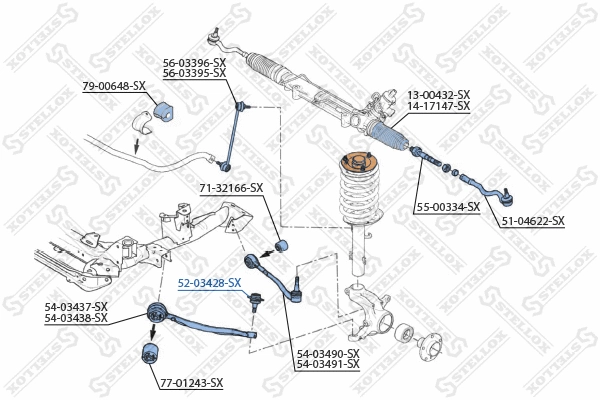 52-03428-SX STELLOX Шарнир независимой подвески / поворотного рычага (фото 2)