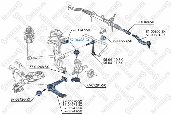 52-04498-SX STELLOX Шарнир независимой подвески / поворотного рычага (фото 2)