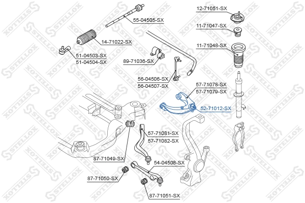 52-71012-SX STELLOX Шарнир независимой подвески / поворотного рычага (фото 1)