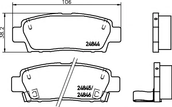 8DB 355 014-771 BEHR/HELLA/PAGID Тормозные колодки (фото 1)