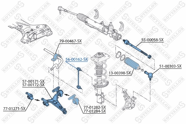 56-00162-SX STELLOX Тяга / стойка, стабилизатор (фото 2)