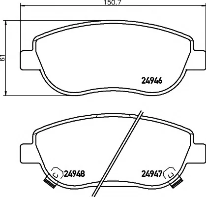 8DB 355 014-871 BEHR/HELLA/PAGID Тормозные колодки (фото 1)