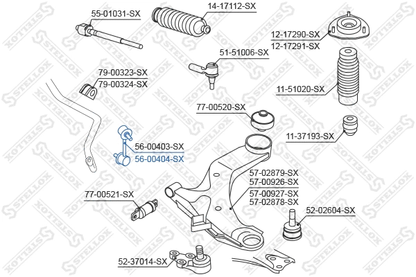 56-00404-SX STELLOX Тяга / стойка, стабилизатор (фото 2)