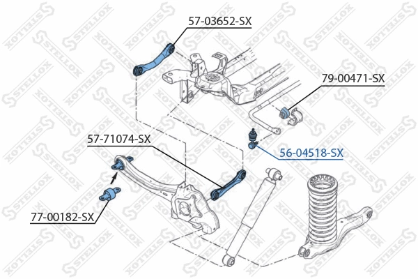 56-04518-SX STELLOX Тяга / стойка, стабилизатор (фото 2)