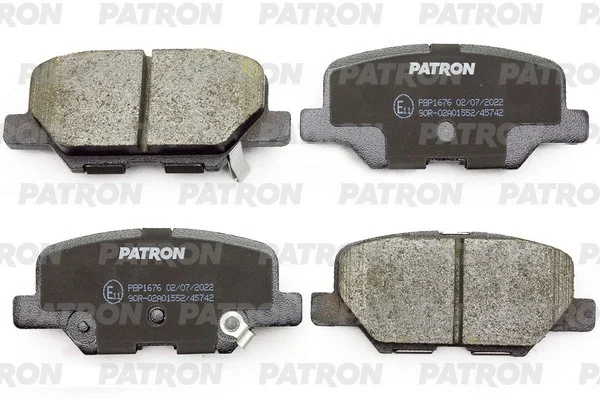 PBP1676 PATRON Комплект тормозных колодок, дисковый тормоз (фото 1)