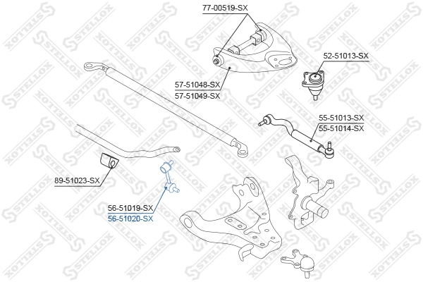 56-51020-SX STELLOX Тяга / стойка, стабилизатор (фото 2)