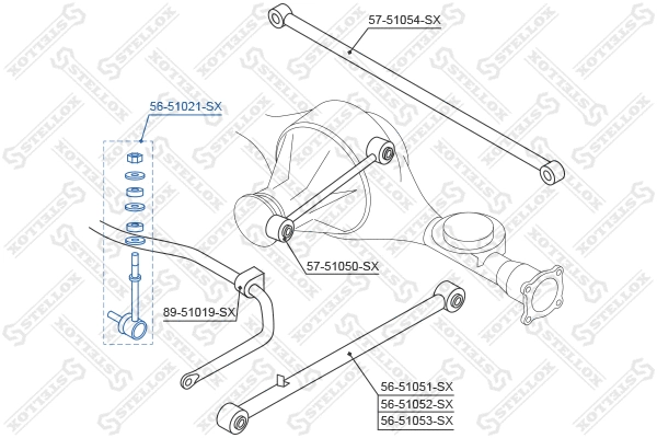 56-51021-SX STELLOX Тяга / стойка, стабилизатор (фото 1)