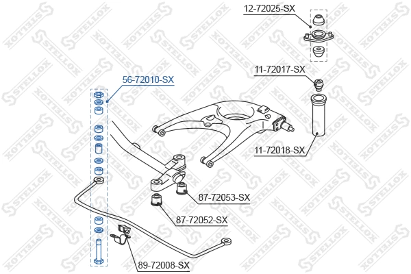 56-72010-SX STELLOX Тяга / стойка, стабилизатор (фото 2)